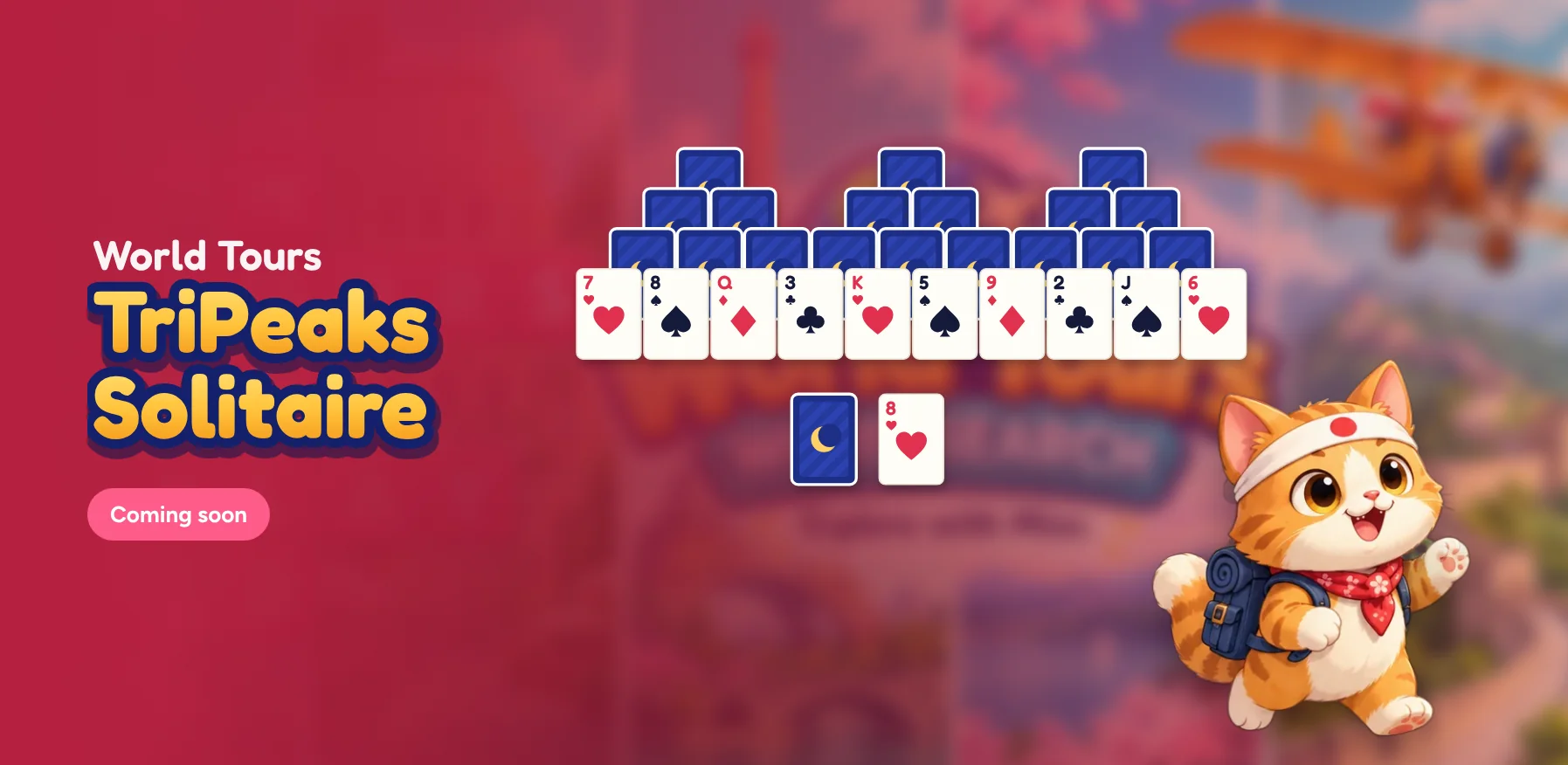 World Tours TriPeaks Solitaire with Miso, coming soon